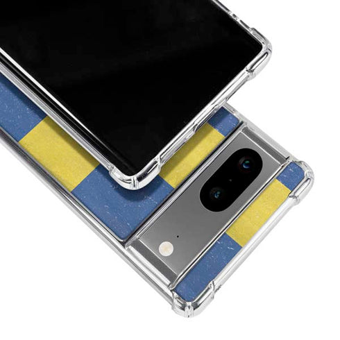 Sweden Flag Distressed Google Pixel 8 Clear Case